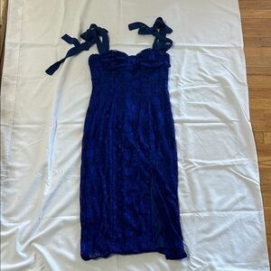 Vici Strapless Navy Dress